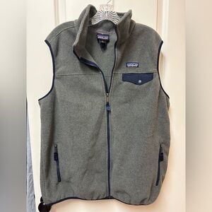 Patagonia Men's Synchilla Gray and Navy Fleece Vest